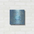 thumbnail image 3 of Luxe Metal Art 'Buddha on Blue I' by Annie Warren, Metal Wall Art, 12"x12", 3 of 9