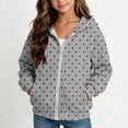 thumbnail image 3 of Asgosdo Polka Dot Jackets for Girls Zip Long Sleeve Cute Lightweight Hooded Jacket with Pocket Size 4-12Y, 3 of 7