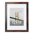 thumbnail image 5 of Scholartree 2 PACK 12 x 16 Wood Gallery Picture Frames, 12x16 Matted to 8.5x11 Wall Frames, Brown Oak, 5 of 5