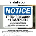 thumbnail image 3 of (2 Pack) Freight Elevator No Passengers This Is A OSHA Notice Sign, 3 of 7