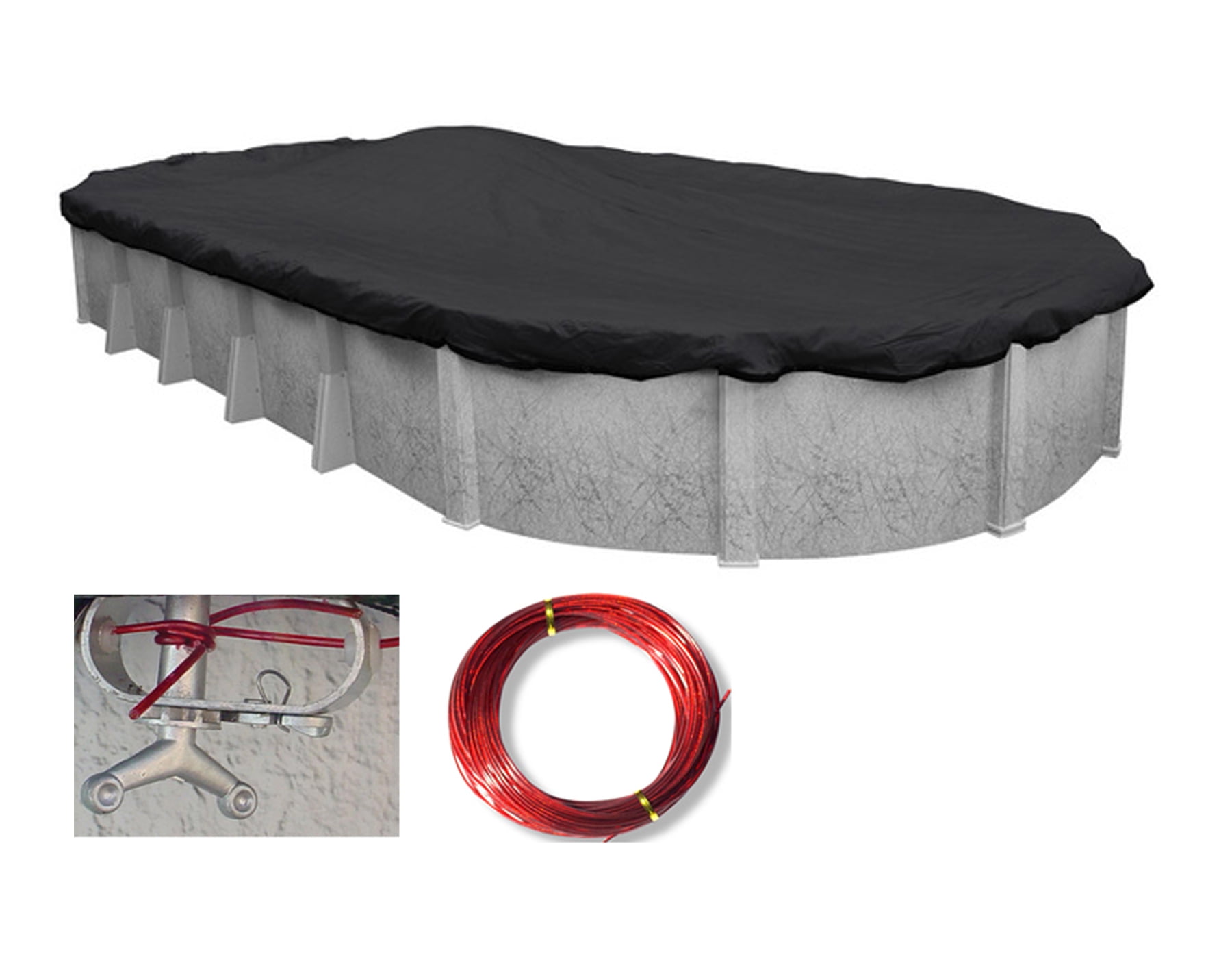 Buffalo Blizzard 15 X 30 Oval Micro Mesh Above Ground Swimming Pool Winter Cover for sale online 