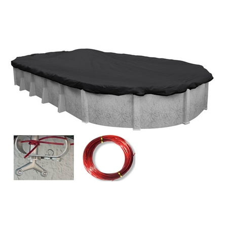 15'x30' Oval Micro Mesh Above Ground Swimming Pool Winter Cover w/Cover (Micro Mesh Pool Cover Best Price)