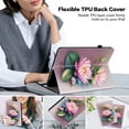 thumbnail image 4 of Case for Samsung Galaxy Tab A11 8.7" 2025 / Tab A9 8.7" 2023, Slim Kickstand PU Leather Flower Butterfly Pattern Heavy Duty Protection Folio Cover, with 2 Card Slots & Elastic Band & Stylus Slot - D, 4 of 7