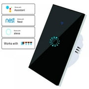 WiFi Smart Light Switch 1/2/3 Gang Wireless Wall Touch Glass Panel APP Remote Control & Schedule for Amazon Alexa Google IFTTT