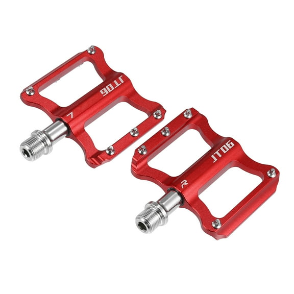 Motoforti 1 Pair Aluminum Alloy MTB Bike Rear Foot Peg Pedals Red Fit 9/16 Inch Axle