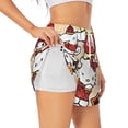 thumbnail image 3 of Lsque Sanrio Printed Women's Running Shorts with Liner Pockets,Elastic Quick Dry Workout Athletic Gym Yoga Shorts,Womens High Waist Shorts-Small, 3 of 9