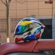 thumbnail image 4 of Casco de motocicleta modular abatible de cara completa para carreras, scooter, casco de motociclista, viseras dobles, aprobado por DOT, 4 of 5