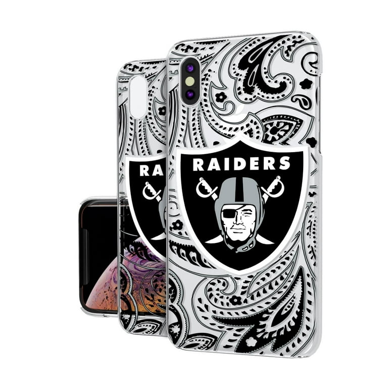 Las Vegas Raiders iPhone Clear Paisley Design Case 