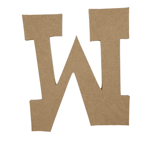Wooden Letter Unfinished, Rustler Font, Craft Cutout