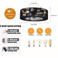 thumbnail image 5 of 18 Inch Farmhouse Caged Ceiling Fan Lights 3 Speeds Fandelier w/ Remote Control for hallways, living rooms, 5 of 22
