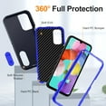 thumbnail image 5 of Stand Case for Samsung Galaxy A26 5G with Metal Kickstand Hard PC & TPU Back Shockproof [Military Grade Protection] Heavy Duty Rugged Hybird Protective Cover for Samsung Galaxy A26 5G, Blue+Navy, 5 of 9