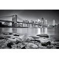 thumbnail image 2 of Froyda, Martin 18x13 White Modern Wood Framed Museum Art Print Titled - New York - Brooklyn Bridge, 2 of 4