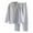 Grey, variant on GDREDA Women's Nightwear Set Ladies' Autumn Casual Long Sleeve And Long Pants Plaid Pajama Set With Lapel Women Pajama Sets pyjamas Grey,M