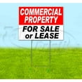 thumbnail image 1 of Commercial Property For Sale Or Lease (18" x 24") Yard Sign, Includes Metal Step Stake, 1 of 6