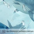 Bathroom Shower Curtain Watercolor Sharks, Waterproof Fabric Shower