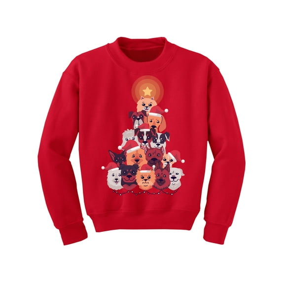 Awkward Styles Christmas Sweater for Boys Girls Kids Youth Dog Xmas Tree Sweatshirt