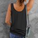 thumbnail image 4 of Moda mujer casual cuello redondo color sólido botón sin mangas tops camiseta blusa sin mangas Fridja qr4331, 4 of 6