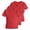 Red2, variant on KyCheLot 3 Pack Ribbed Knit Tops for Girls Crew Neck Solid Color Short Sleeve T-Shirts Trendy Ruffle Trim T-Shirts