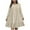 Beige, variant on Womens Plus Size A-Line Dress Ruffle Hem Knee Length Dress Fall Casual Long Sleeve Crewneck Cute Dresses
