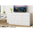thumbnail image 4 of Luku Dresser for Bedroom,12 Drawer Dressers & Chests of Drawers, Wood Storage Drawer Dresser with Power Outlet, 61 Inch, 4 of 9