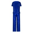 thumbnail image 3 of Levmjia Womens Casual Two Piece Outfit Long Sleeve Pants Set Solid Sequins Fashion Suit Comfortable Casual Cotton Stylish Loungewear Everyday Wear, 3 of 4