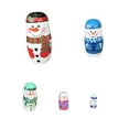 thumbnail image 2 of Wooden Russian 5 Layer Nesting Doll 5 Layer Christmas Snowman Nesting Doll Artificially Manufactured Crafts Home Decoration, 2 of 6