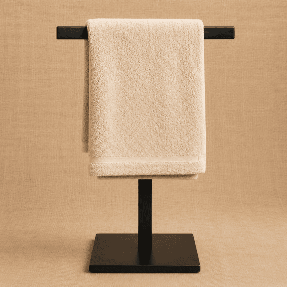 Square Matte Black SUS304 Stainless Steel Bathroom Hand Towel Stand