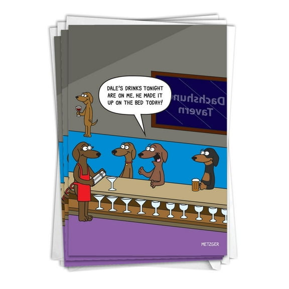 NobleWorks Pack of 3 Funny Congratulations Greeting Cards with Envelopes (1 Design, 3 Each) Dog Accomplishment C3335CGG-C3x1