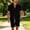 Black, variant on Men Jacquard Textured Knit 2 Piece Outfits Button Down Shirt and Shorts Set Casual Tracksuit for Daily Lounge Streetwear Size 3XL Army Green