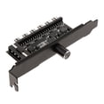 thumbnail image 1 of Tachiuwa 4 Pin Fan Speed Controller PCI PWM Temperature Control Six-channel Hub., 1 of 8