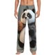 thumbnail image 1 of Balery Cartoon Pandas Basketball Pantalones de pijama para hombre, pijama ultraligero, pantalón de descanso-XX-Large, 1 of 6
