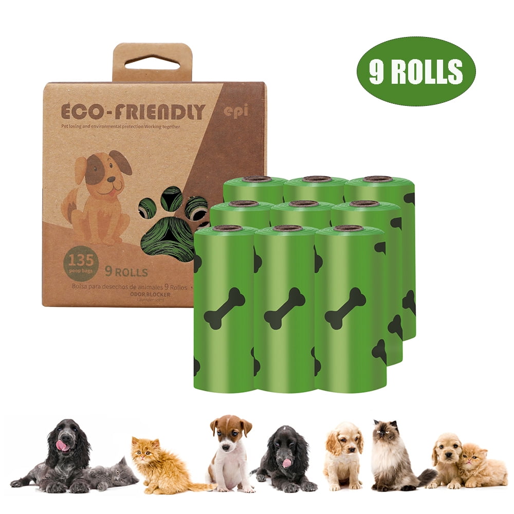 8 Rolls, Lavender Scented Pet Poop Bags and degradable Environmental Dog Poop Waste Bag 8 Rolls, Lavender Scented Pet Poop Bags and degradable Environmental Dog Poop Waste Bag