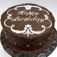thumbnail image 6 of Designer Stencils Fancy Happy Birthday Cake Stencil, Beige/Semi-Transparent, 6 of 7