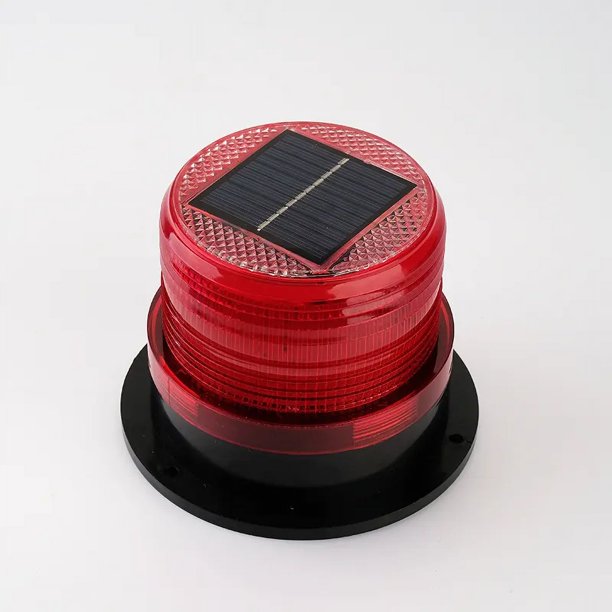 Luz de advertencia estroboscópica Base magnética fuerte Intermitente Súper brillante 360 grados Se enciende automáticamente Resistente al agua para fábrica de tráfico de construcción (Rojo