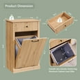 thumbnail image 3 of 10 Gallon Tilt-Out Trash Can Cabinet, Modern Laundry Hamper Cabinet with Drawers, Hidden Garbage Can Cabinet for Kitchen and Living Room, 3 of 7
