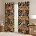 thumbnail image 2 of Homewish Patchwork Geometric Checkered Curtains Pack of 2 (42x84 Each),Brown Leopard Cheetah Print Curtains Blackout,Country Farmhouse Lodge Bedroom Curtains For Adults,Super Cozy Room Decor, 2 of 6