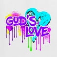 thumbnail image 2 of Wild Bobby, Graffiti Art God's Love, Inspirational/Christian, Women Graphic Long Sleeve Tee, White, XX-Large, 2 of 4