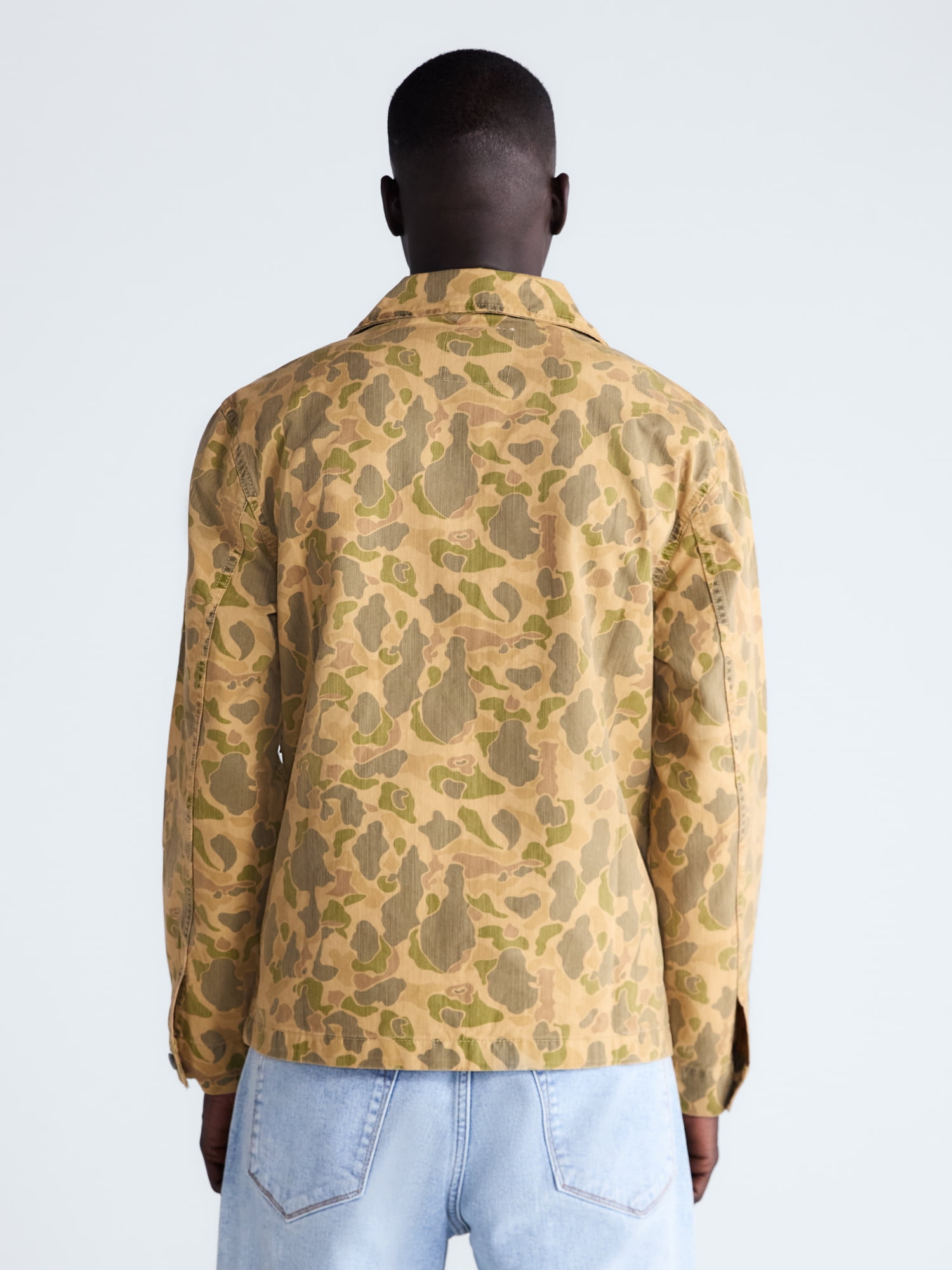 Free Assembly Men's Cotton Camo Utility Jacket, Sizes XS-3XL