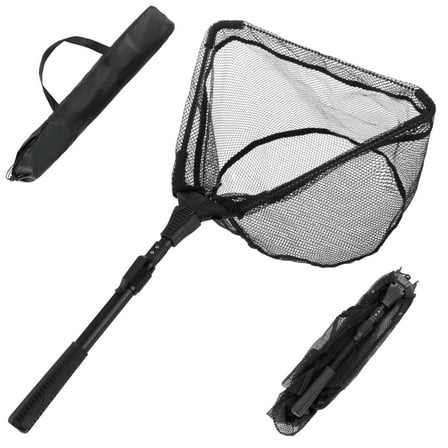 Wakeman Outdoors Collapsible Fishing Net with Telescopic Handle and Foldable Head