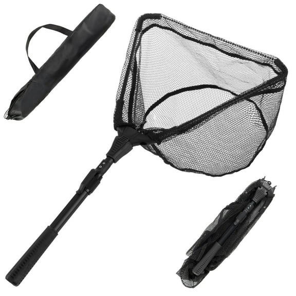 Wakeman Outdoors Collapsible Fishing Net with Telescopic Handle and Foldable Head