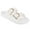 White, variant on FOAMWALK Womens' Sandals - Comfortable Double Buckle Beach Slides, Everyday Women's Slide Sandals