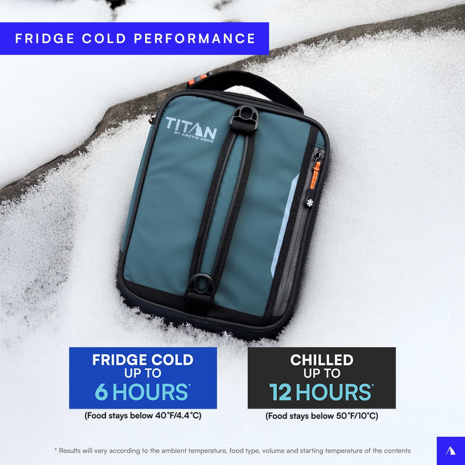 Titan by Arctic Zone Fridge Cold Insulated Expandable Lunch Bag with Reusable Ice Walls - Jungle Hunt
