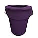 thumbnail image 3 of LA Linen Housse Extensible en Spandex pour Poubelle Ronde 44 Gallons, Violet, 3 of 4