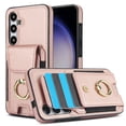 thumbnail image 2 of Dteck Card Slots Wallet Case for Samsung Galaxy S24,Shockproof Premium PU Leather Kickstand Protective Cover with Ring Holder Back Case,Rosegold, 2 of 8