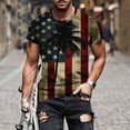 thumbnail image 2 of FAFWYP Mens Big & Tall 3D American Flag Print T-Shirt Independence Day Shirt for Men 4th of July Tops Patriotic Summer Short Sleeve Tees, 2 of 5