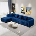 thumbnail image 3 of Williamspace 139" Sectional Sofa Couch for Living Room, Modern Luxury L Shaped Sofa with Ottoman, 5 Seats Upholstered Sofa Couch Furniture Set with 5 Pillows, 3 of 6
