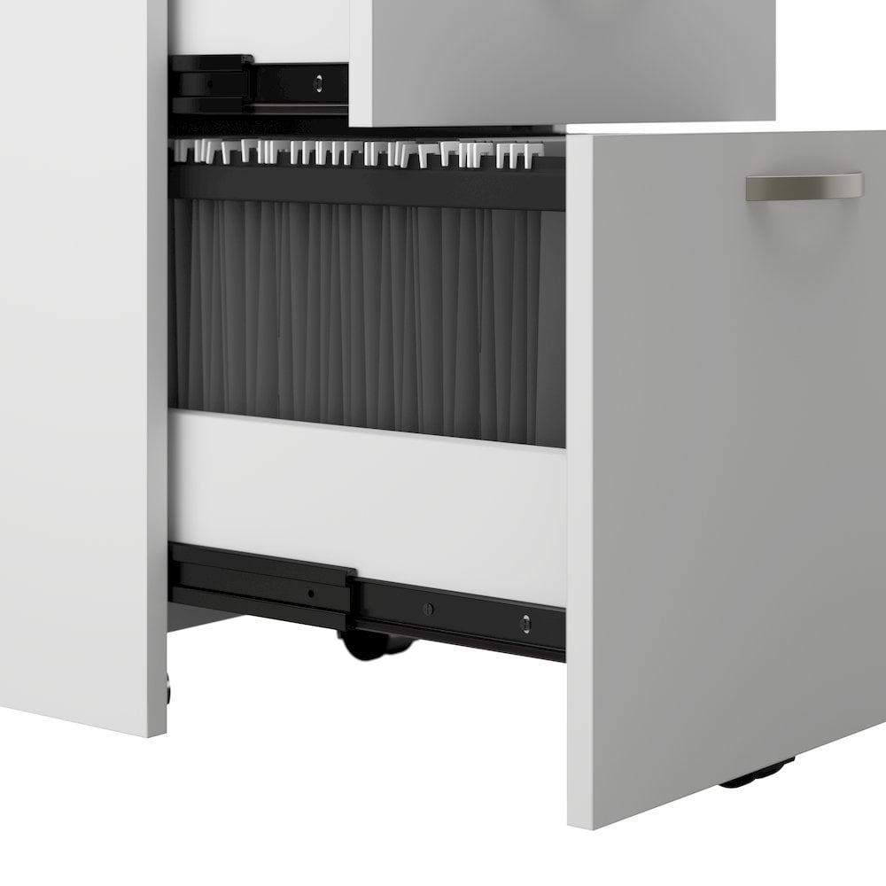 Easy Office 3 Drawer Mobile File Cabinet in Pure White - Engineered Wood