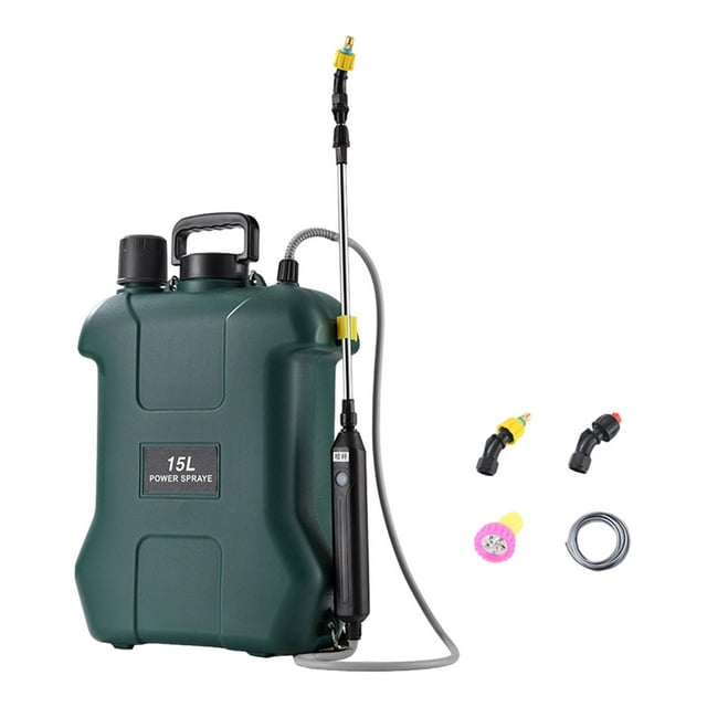 Almencla Electric Backpack Sprayer Extendable Sprayer for Yard Sprinkler Outdoor 15L Green