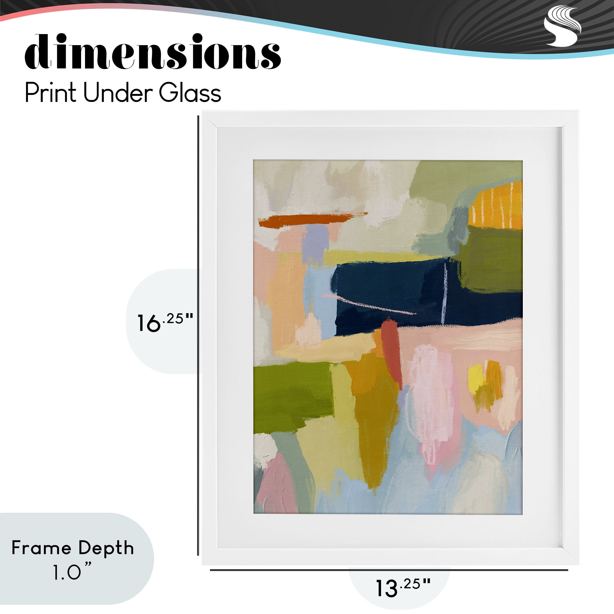 Stupell Industries Pastel Wonder Smattering White Framed Print Under Glass, design by Lisa Nohren