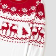 thumbnail image 5 of Conjuntos de pijamas a juego para toda la familia con estampado navideño de renos y copos de nieve (resistentes al fuego), 5 of 5
